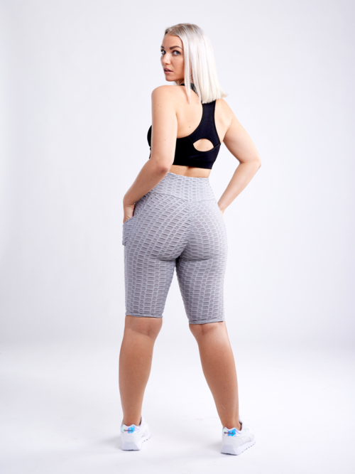 JupiterGear High-Waisted Scrunch Yoga Shorts with Hip Pockets